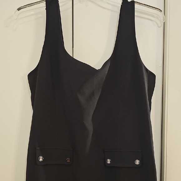 Karl Lagerfeld Black Sheath Midi Dress - Picture 3 of 8